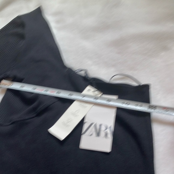 Zara: Black One-Shoulder Dress- M - Picture 13 of 14